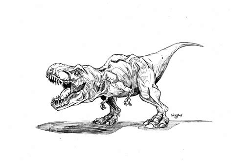 Jurassic Park Trex Colouring Pages T Rex Dibujo Tatuajes De Dinosaurios Dinosaurios Para Dibujar