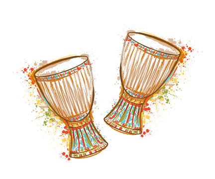 African Drums Illustration