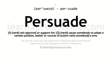 Pronunciation of Persuade | Definition of Persuade - YouTube