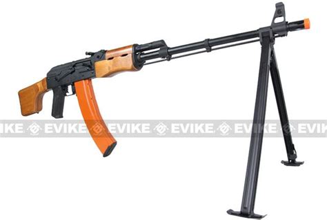 Cyma Cm Full Metal Ak Rpk Lmg Airsoft Aeg W Bipod Real Wood