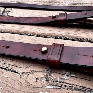 Mens Brown Leather Work Suspenders / Wedding Suspenders / Handmade Top ...