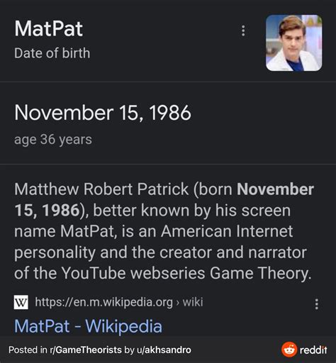 Happy 36th Birthday MatPat : r/GameTheorists