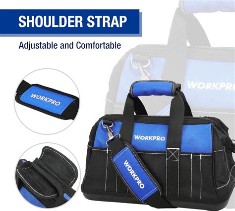 WORKPRO Bolsa De Boca Ancha De 40 6 Cm Para Herramientas Con Base