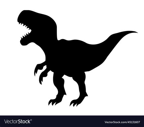 T-rex silhouette Royalty Free Vector Image - VectorStock