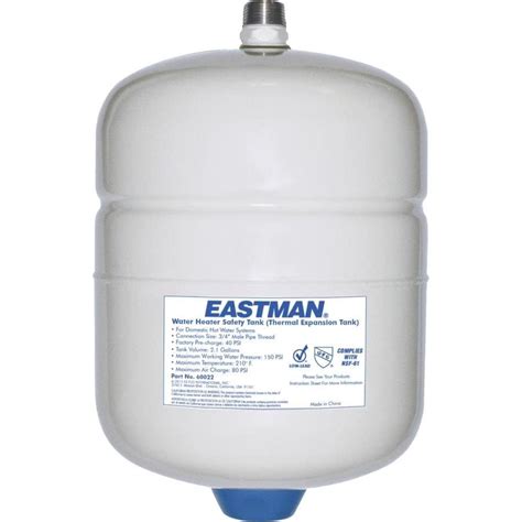 EASTMAN Thermal Expansion Tank Universal Steel Water Heater Pressure ...