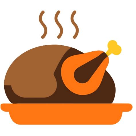 Premium Vector Roast Turkey Icon Colored Shapes