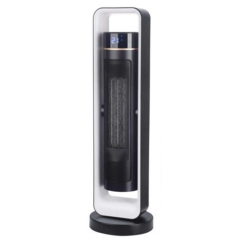 Tower Ceramic Heater W W With Remote Black White Mika