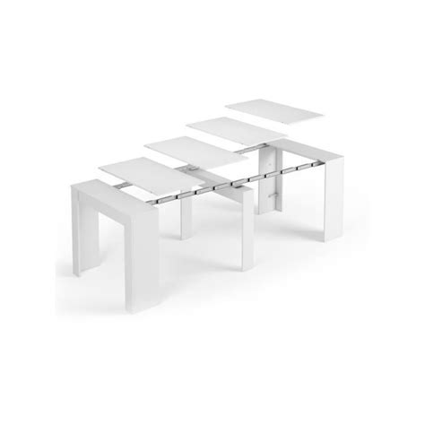 Dmora Table console Dboc Table à manger extensible avec rallonges et