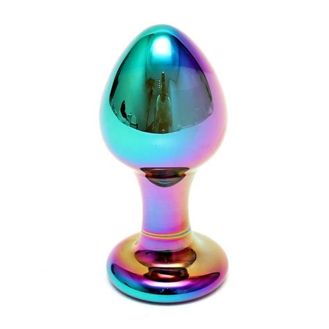 Bunter Glas Analplug Metall Glas Plugs Analplugs Sex Toys