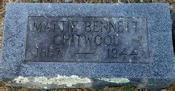 Martha Josephine Mattie Bennett Chitwood M Morial Find