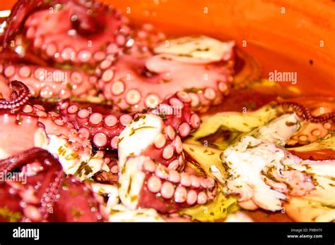 Octopus Galician Style Pulpo A La Gallega Hi Res Stock Photography And