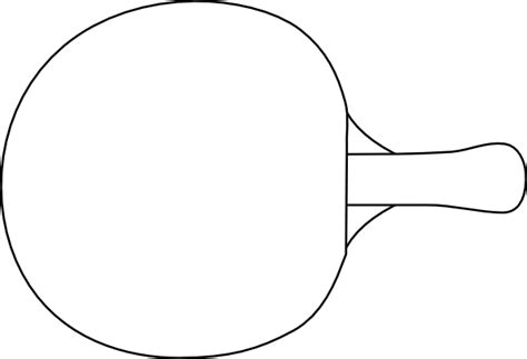 Table Tennis Racket Outline Clip Art At Clker Vector Clip Art