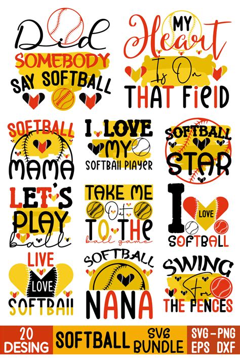 Softball Svg Bundle Masterbundles