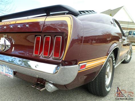 Restored 1969 FORD MUSTANG MACH 1 ROYAL MAROON MARTI REPORT 351W