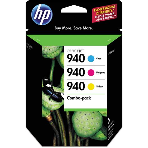 HP 940 Combo Pack Cyan Magenta Yellow Officejet Ink CN065FN B H