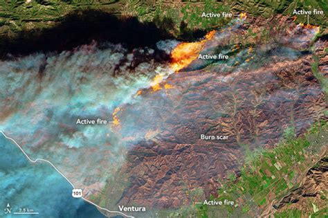 California Fire From Space Nasa Image Shows Wildfire Near Los Angeles