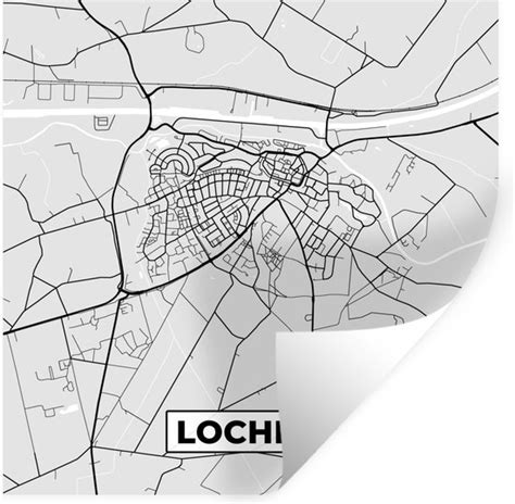 Lochem Stadskaart Kaart Zwart Wit Plattegrond Nederland