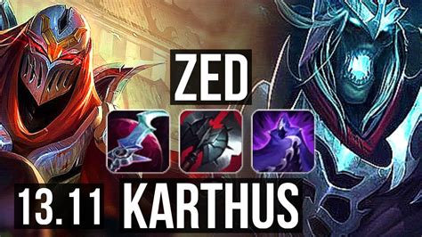 Zed Vs Karthus Jng Games Legendary M Mastery