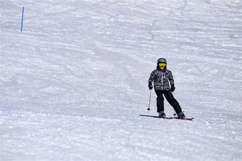 Boy Skiing Stock Image Image Of Track Enjoy Child 245830735