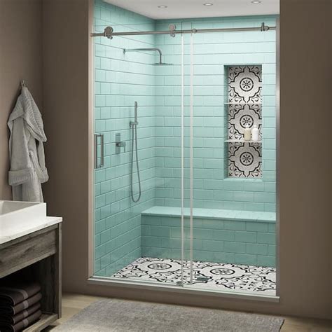 Aston Coraline Xl 52 56 In X 80 In Frameless Sliding Shower Door