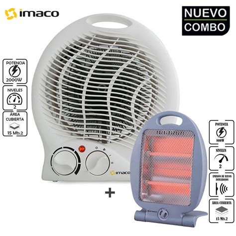 Ripley TERMOVENTILADOR PORTÁTIL IMACO NF15C BLANCO 2000W ESTUFA DE