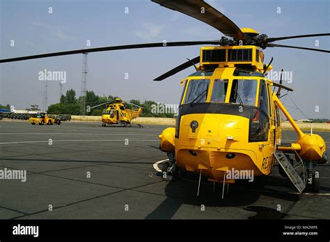 Raf Search And Rescue Helicopter Raf Leconfield Yellow Westland Ws