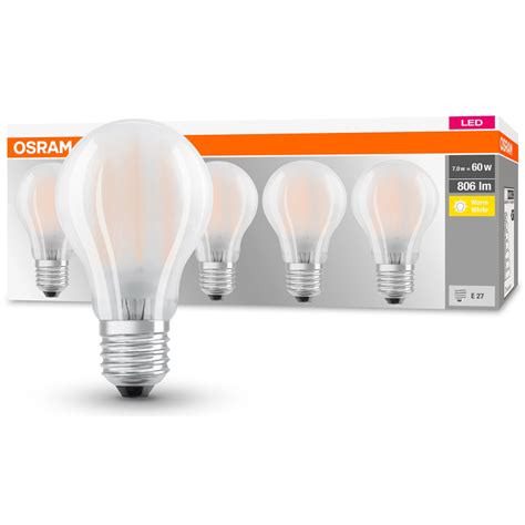 Set Becuri Led Osram A E W W Lm Mat Lumina Calda