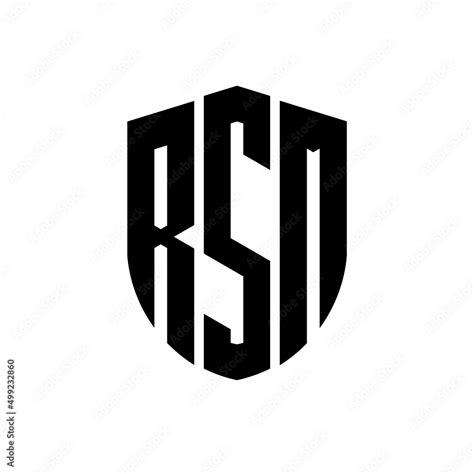 RSM letter logo design. RSM modern letter logo with black background ...