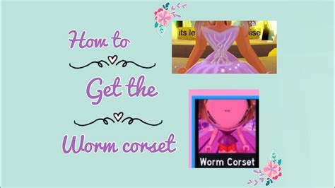 How To Get The New Worm Corset In Royale High Youtube