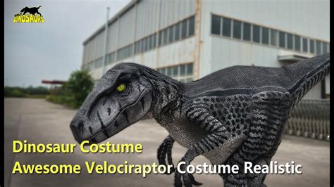 Super Awesome Velociraptor Costume Realistic For Sale Dinosaur Costume Youtube