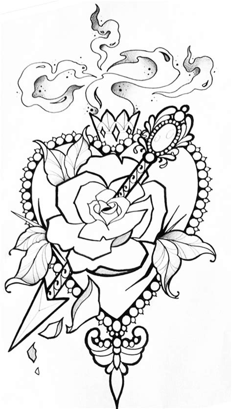 Pin By Nerijus Vaira On Tattoo Tattoo Coloring Book Heart Coloring