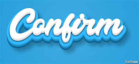 Confirm Text Effect And Logo Design Word