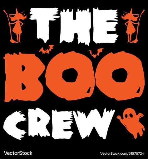 The Boo Crew T Shirt Design 06 Royalty Free Vector Image