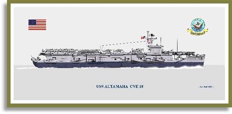 Uss Altamaha Cve 18 Print Aircraft Carriers A F