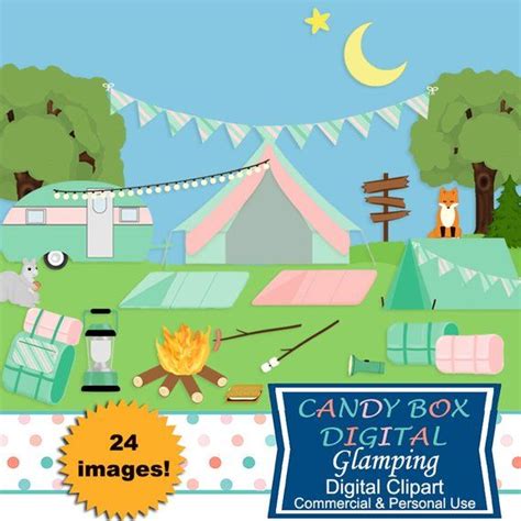 Glamping Clipart Camping Clip Art Commercial Use Ok Clip Art