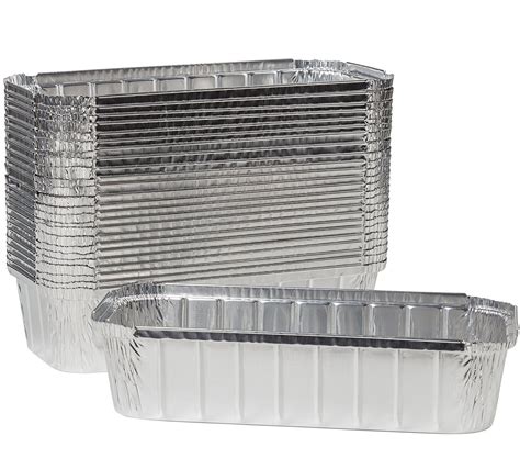 Paksh Disposable Aluminum Loaf Pans Pack Of 50 Bread Tin Suitable As Baking Pan For Brownies