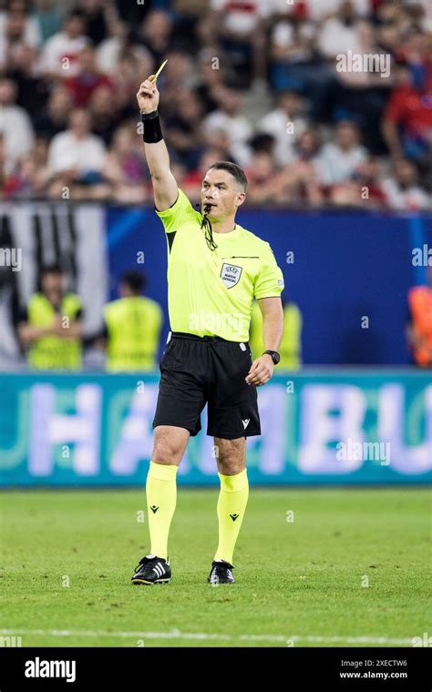 Hamburg Germany Th June Referee Istvan Kovacs Seen During