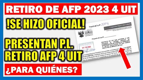 Retiro Afp 4 Uit 2023 Presentan Nuevo Retiro De Afp De Hasta S 19800