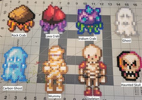 Stardew Valley Monsters Perler Bead Sprites Etsy Canada Bead Sprite Perler Beads Perler Crafts