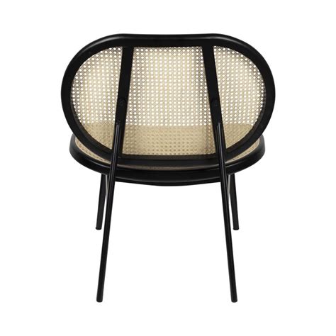 Spike Fauteuil Lounge En Cannage Couleur Noir