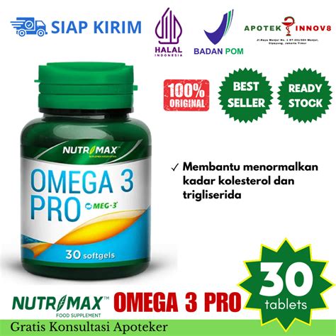 Jual Nutrimax Omega 3 Pro 30 Tablet Membantu Menormalkan Kadar