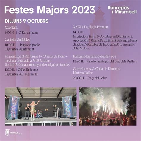 FESTES MAJORS 2023 Ajuntament de Bonrepòs i Mirambell