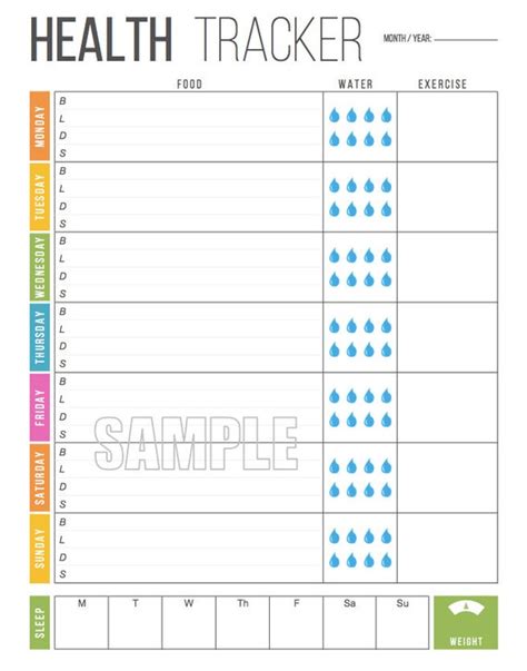 Printable Optavia Tracking Sheets