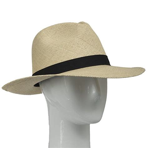 ULTRAFINO Fedora Packable Foldable Panama Straw Hat Classic