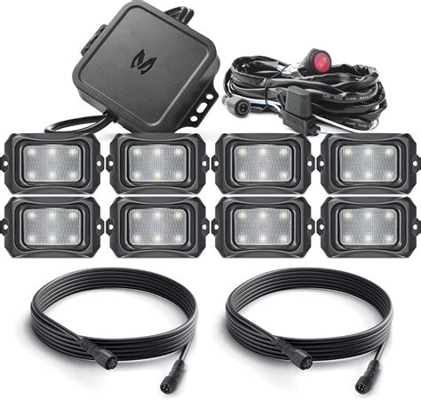 Amazon Mictuning Pods C Curved Rgbw Led Rock Lights Kit Bunlde