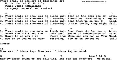 Top 500 Hymn There Shall Be Showers Of Blessings Lyrics Chords And Pdf