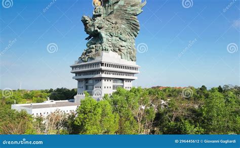 Amazing Aerial View Of Patung Garuda Wisnu Kencana In Bali Stock