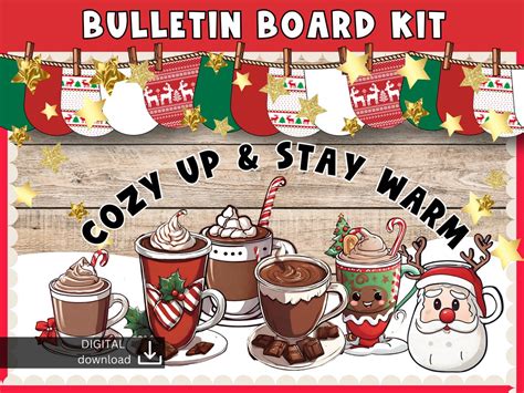 Hot Cocoa Bulletin Board Christmas Mugs Bulletin Board Decor