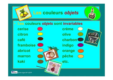 Les Adjectifs De Couleurs Explication Pdf