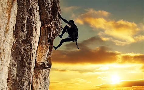 HD Wallpaper Climb Climbing Sunlight Silhouette Person HD Silhouette